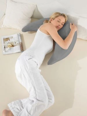 Theraline Bezug Für Stillkissen Plüschmond, Ca. 140 Cm, Steingrau 8 Theraline Bezug Für Stillkissen Plüschmond, Ca. 140 Cm, Steingrau – Bild 6