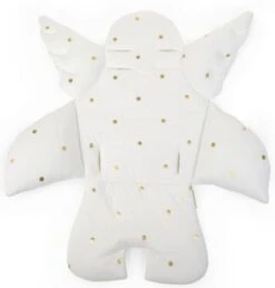 CHILDHOME Sitzkissen Engel, Punkte Gold, Weiß