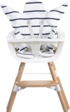 CHILDHOME Sitzkissen Engel, Streifen Marin, Weiß