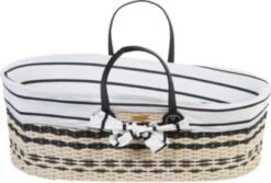 CHILDHOME Bezug Für Moses-Korb, Streifen Marin