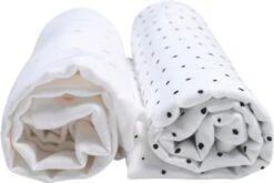 Motherhood 2 Stück Spucktücher Aus BIO Baumwolle 85x85cm - Kleckse Apricot Und Schwarz -Baby Lieferungen Geschäft 12590879 03