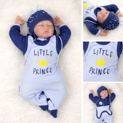 Baby Sweets 3tlg Set Strampler + Shirt + Mütze Little Prince Strampler Für Jungen 5 Baby Sweets 3tlg Set Strampler + Shirt + Mütze Little Prince Strampler Für Jungen – Bild 3