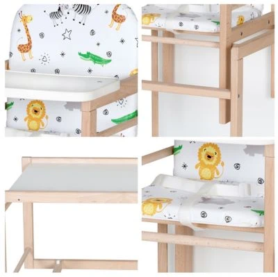 Kombi Hochstuhl X-TRA, Buche Massiv, Zootiere Von SCHARDT 6 Kombi Hochstuhl X-TRA, Buche Massiv, Zootiere Von SCHARDT – Bild 4