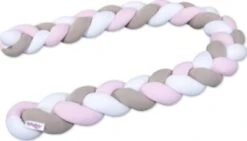 Babybay Nestchenschlange Geflochten Passend Für Alle Modelle, Weiß/beige/rosé - 180 Cm