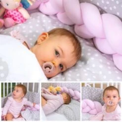 Babybay Nestchenschlange Geflochten Passend Für Alle Modelle, Weiß/beige/rosé - 180 Cm -Baby Lieferungen Geschäft 14735379 03