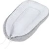 Babybay Kuschelnest, Perlgrau Sterne Weiß