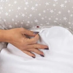 Babybay Kuschelnest, Perlgrau Sterne Weiß -Baby Lieferungen Geschäft 14735401 04