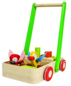 PLANTOYS Push+Pull Lauflernwagen Vogel Lauflernwagen