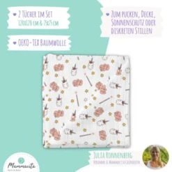 Mammacita Spucktücher Baby 2 Stück Aus OEKO-TEX 100 Baumwolle, Pucktuch 120x120 & 75x75 Cm. Mulltücher Für Babys. 10 Mammacita Spucktücher Baby 2 Stück Aus OEKO-TEX 100 Baumwolle, Pucktuch 120x120 & 75x75 Cm. Mulltücher Für Babys. -Baby Lieferungen Geschäft 16587710 03