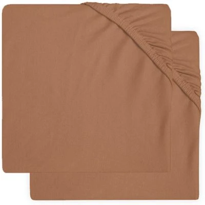 Jollein Spannbettlaken Jersey, 75 X 95 Cm, Caramel, 2er Set 3 Jollein Spannbettlaken Jersey, 75 X 95 Cm, Caramel, 2er Set