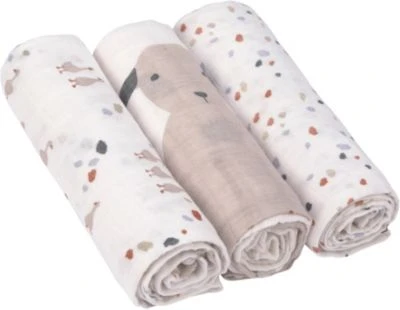 LÄSSIG Lässig Mulltuch/Spucktuch Tiny Farmer Punkte, 80 X 80 Cm, 3 Stück 3 LÄSSIG Lässig Mulltuch/Spucktuch Tiny Farmer Punkte, 80 X 80 Cm, 3 Stück