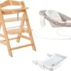 Hauck Hochstuhl Alpha+B, Natural Inkl. Bouncer 2in1, Newborn Set, Stretch Beige Inkl. Esstisch Alpha Tray, White -Baby Lieferungen Geschäft 18392303 01