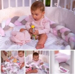 Nestchenschlange Babybay, Geflochten, Rosé, 200 Cm -Baby Lieferungen Geschäft 18638784 03