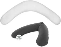 Theraline Stillkissen Original Mit Bezug Melange Anthrazit Bamboo Collection , 190 Cm