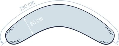 Zöllner Stillkissen-Bezug Uni Blue, 190 Cm 4 Zöllner Stillkissen-Bezug Uni Blue, 190 Cm – Bild 2