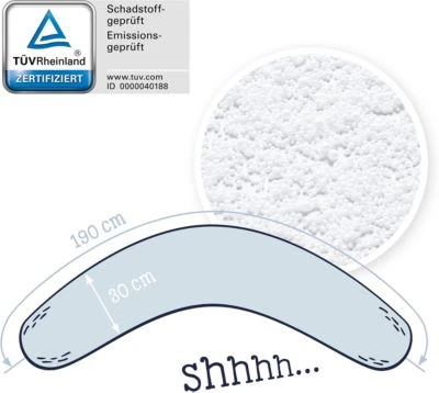 Zöllner Stillkissen Uni Mauve, 190 Cm 5 Zöllner Stillkissen Uni Mauve, 190 Cm – Bild 3