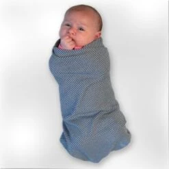 Hoppediz Pucktuch Baby Einschlagdecke Blau-weiß -Baby Lieferungen Geschäft 19700890 03