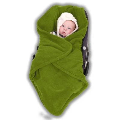 Hoppediz Einschlagdecke Fleece Babydecke Grün 3 Hoppediz Einschlagdecke Fleece Babydecke Grün