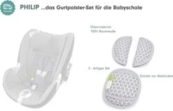 Liebes Von Priebes PHILIP Gurtpolster-Set Für Babyschalen - Prisma, Grau, 3-tlg. -Baby Lieferungen Geschäft 19883480 03