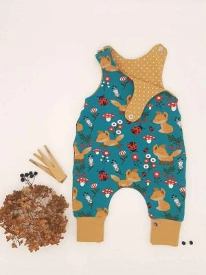 Land Juwelen WALDTIERE FUCHS PETROL Strampler Strampler Für Kinder 4 Land Juwelen WALDTIERE FUCHS PETROL Strampler Strampler Für Kinder – Bild 2