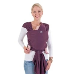 Hoppediz Elastisches Babytragetuch Neugeborenen Tragetuch Aubergine -Baby Lieferungen Geschäft 20506154 03
