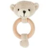 Bieco Greifling Holz Natur Baby Beißring Gehäkelt Rassel Ø 8cm Greifring Zahnungshilfe Greiflinge -Baby Lieferungen Geschäft 20518164 01