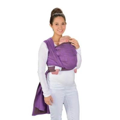 Hoppediz Babytragetuch Tragetuch KbA-Qualität New York Mocca-viola 4 Hoppediz Babytragetuch Tragetuch KbA-Qualität New York Mocca-viola – Bild 2