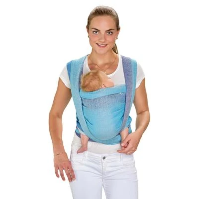 Hoppediz Babytragetuch Gewebtes Tragetuch Perth Blau 3 Hoppediz Babytragetuch Gewebtes Tragetuch Perth Blau