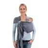 Hoppediz Babytragetuch Gewebter Ring-Sling London Weiß