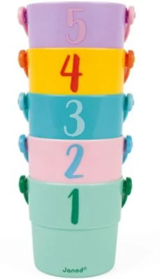 Janod Badespielzeug Wasserlauf-Eimer (5 Stück) 6 Janod Badespielzeug Wasserlauf-Eimer (5 Stück) – Bild 4