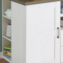 LOMADO® Babymöbel Komplettset LUND-78 In Pinie Weiß Nb./Trüffel Eiche Nb., Landhaus Design -Baby Lieferungen Geschäft 21704555 06