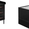 Schardt Spar-Set Melody - Wickelkommode Mit Kinderbett, Black, 2tlg.