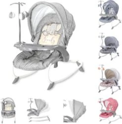 Babywippe DREAM TIME Mobile, Tisch, Sonnendach, Verstellbar Babywippen