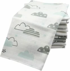 M.M.C. Mullwindel 10 PACK Spucktücher 80x70 Cm Mulltücher Mullwindeln Für Jungen