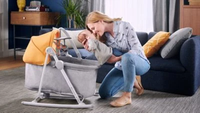 Kinderkraft Babywippe/Babyliege NOLA, Stone Gray 4 Kinderkraft Babywippe/Babyliege NOLA, Stone Gray – Bild 2