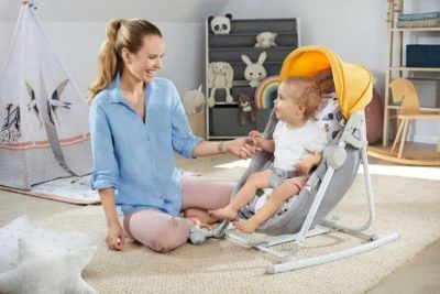 Kinderkraft Babywippe/Babyliege NOLA, Stone Gray 6 Kinderkraft Babywippe/Babyliege NOLA, Stone Gray – Bild 4