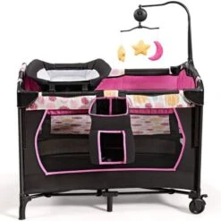 COSTWAY® Reisebett Mit Wickeltisch Rollbar Klappbar -Baby Lieferungen Geschäft 23111774 04