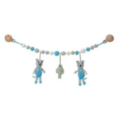 SindiBaba® Kinderwagenkette Katze KITTY Gehäkelt Mit Rasseln