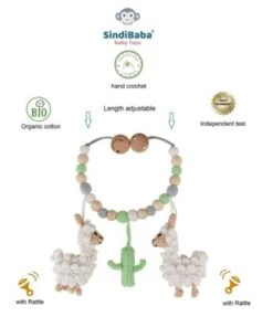 SindiBaba® Kinderwagenkette Lama LUKE Gehäkelt Mit Rasseln 11 SindiBaba® Kinderwagenkette Lama LUKE Gehäkelt Mit Rasseln -Baby Lieferungen Geschäft 23198635 05