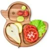 LELEKKA® Kinder Holzteller Ducky Aus Naturbelassenem Eschenholz
