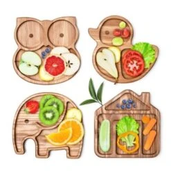 LELEKKA® Kinder Holzteller My Unicorn Aus Naturbelassenem Eschenholz -Baby Lieferungen Geschäft 23262131 05