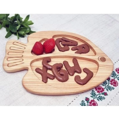 LELEKKA® Kinder Holzteller Fischy Aus Naturbelassenem Eschenholz 6 LELEKKA® Kinder Holzteller Fischy Aus Naturbelassenem Eschenholz – Bild 4