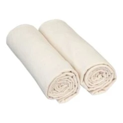 BORNINO 2er-Pack Moltontücher 80x80 Cm Ungebleicht