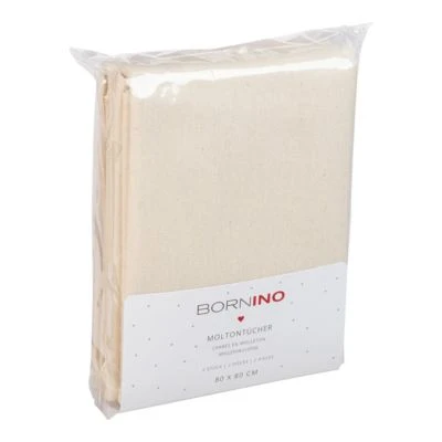 BORNINO 2er-Pack Moltontücher 80x80 Cm Ungebleicht 5 BORNINO 2er-Pack Moltontücher 80x80 Cm Ungebleicht – Bild 3