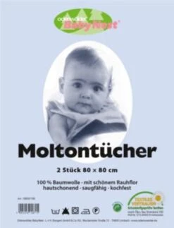 Odenwälder Moltontuch, 2er Pack Weiss