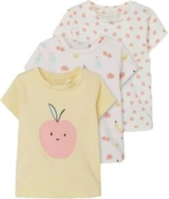 Name It Baby Langarmshirt 3er Pack NBFDAIVA Für Mädchen, Organic Cotton