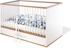 Pinolino Kinderbett TUULA, Nussbaum/Weiß, 140 X 70 Cm -Baby Lieferungen Geschäft 2416435 03