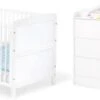 Pinolino Kinderzimmer 2-tlg. VIKTORIA Groß - Kinderbett & Wickelkommode, Weiß