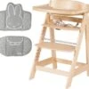 Roba Treppenhochstuhl 'Sit Up FUN' Mit Essbrett, Holz Natur Mit Schutzbügel, Gurtsystem Und Passendem Sitzverkleinerer 