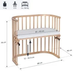 Beistellbett Babybay Original, Natur Lackiert, Extra Belüftet -Baby Lieferungen Geschäft 2422210 06